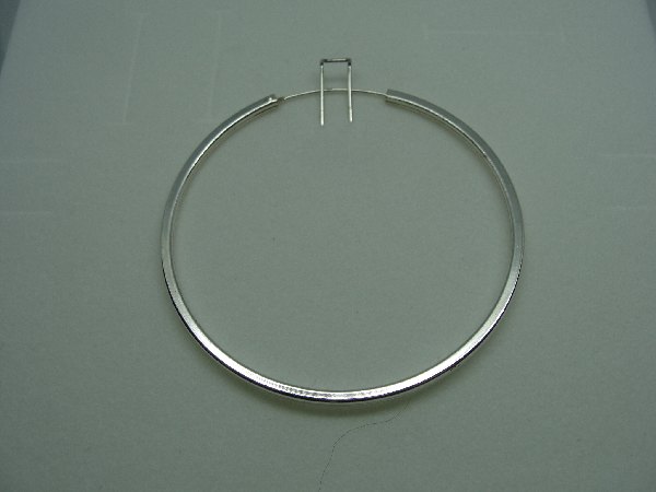 náušnice kruh 45mm čtyřhranný profil