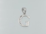 stříbrný přívěsek s kamínky písmeno G